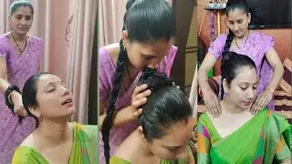 Two Long Hair Friends,One Irresistible Temptation&ndash;A Story of Oiled Hair,Close Contact&Silent Craving