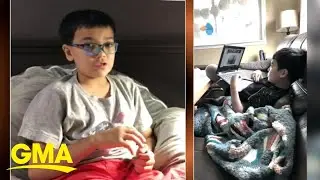 Kid shares remote learning journey | GMA