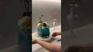 How to make an island cake 🏝️ just have enough time to chill the jelly overnight 🫣 #jellycake