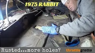 Rusty floorpan repairs! 1975 VW Rabbit 1.8t 20v ep7