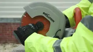 Evolution R230DCT Electric Disc Cutter Concrete Cut Off Saw with general purpose Diamond Blade