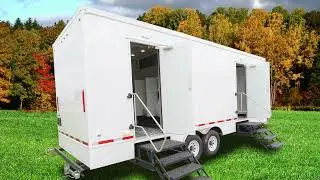 8 Station Portable Restrooms Trailer | Coastal Series