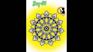 How To Draw Digital Mandala💛💚 #day54 #asman #art #meditativemandalaart #mandaladrawing
