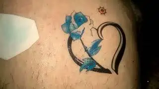 This tattoo very special for girls new design heart 💜 and butterfly cute for girls new design tattoo