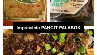Plant based PANCIT PALABOK. Vegan and gluten-free.  Very delicious!