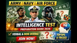 Intelligence Test Preparation | Pakistan Army, PAF & Navy | Most Repeated MCQs