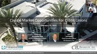 Capital Market Opportunities For Credit Unions