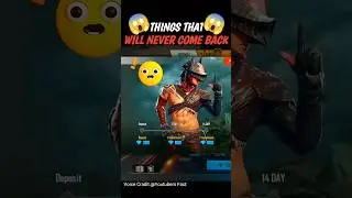 Things That Will Never Come Back 🙀#freefire #freefiremax #totalgaming #garenafreefire #shorts