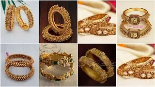 Antique look gold bangles design|| Latest traditional gold bangle designs-Crazy about Fashion.