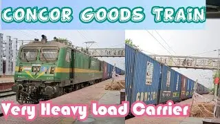 India's Very Heavy Load Carrier Train CONCOR Goods #railways #railfans