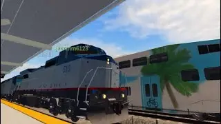 Amtrak dash 8 510 with Amtrak 74 lead Amtrak meteor, chasing the train & more trains in RSU!!!