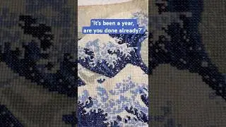 Never question my progress&hellip; #crossstitch #thegreatwave #flosstube