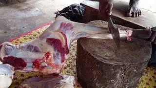 Fastest beef cutting by expert butcher, Best beef slicer butcher knife skills, How to cuts cow beef