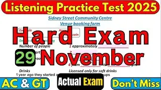 HARD IELTS LISTENING TEST FOR 29 NOVEMBER 2025 WITH ANSWERS | IELTS LISTENING PRACTICE TEST
