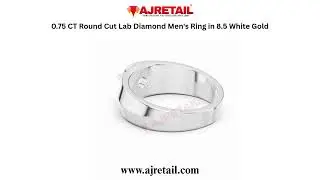 0.75 Ct Lab Diamond Men&rsquo;s Ring | 14K White Gold Premium Style