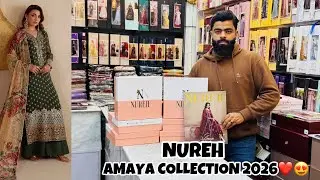 NUREH AMAYA UNSTICHTED LUXURY EMBROIDERED CHIFFON COLLECTION 2026 | UNSTICHTED CHIFFON COLLECTION 26