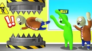 I Put ZOMBIES Into a CRUSHER And This Happened... (Gang Beasts)