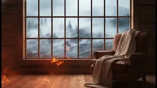 Heavy Blizzard Howling at Cozy Cabin: Fireplace Crackle • Deep Sleep 2026 • Instant Anxiety Relief