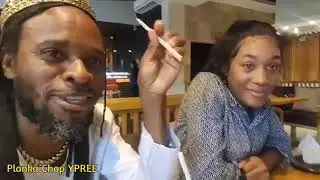 LA Lewis Bring his Beautiful Bby Mother Regina to Eat Japanese Food & teach her to use Chopsticks