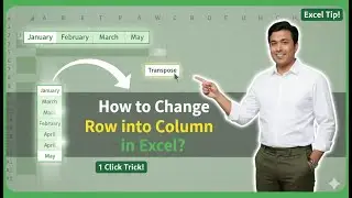 How to transpose row to column in Excel?