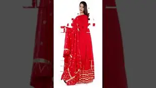 red choli Agra gold print Dupatta set #shorts #manbhartextile