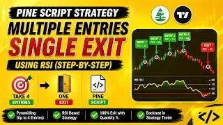 TRADINGVIEW--PINE SCRIPT : PYRAMIDING || MULTIPLE ENTRIES -- SINGLE EXIT STRATEGY || TUTORIAL.