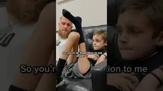 Джейк Пол встречается с борцом с раком перед боем с Майком Тайсоном.. ❤️ #paultyson #jakepaul #mi...