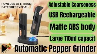 Best Electric Salt & Pepper Grinder with Adjustable Coarseness & USB Rechargeable