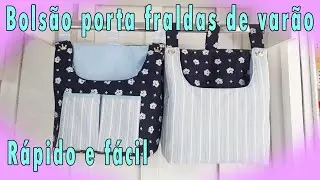Como Fazer Bolsão porta fraldas de varão🍀Rápido e fácil 🍀
