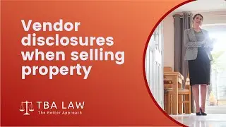 Vendor disclosures when selling property