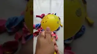 Satisfying Balloon Blow Up With Rainbow Polka Dots #satisfying #asmr