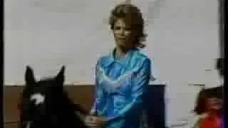 Markie Post Rides a Horse