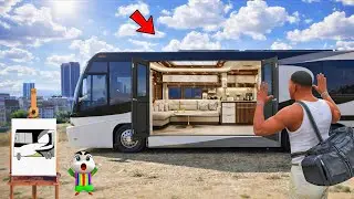 FRANKLIN DRAWING A LUXURY BUS WITH HELP OF MAGICAL PAINTING BOARD IN GTA 5