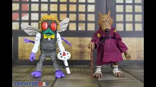 NECA Toys Teenage Mutant Ninja Turtles Splinter and Baxter Stockman Figures Review