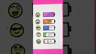 which emoji is your battery now? #artcave #art #shortsvideo #short #satisfying #emojichallenge