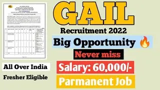 GAIL Recruitment 2022 | Electrical Engineering Fresher Jobs | Mechanical Engineering Jobs |Gate 2022