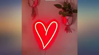 Amped & Co Heart LED Neon Light, Wall Hanging Room Decor, Red, 13.8 x 10.25 inches, review