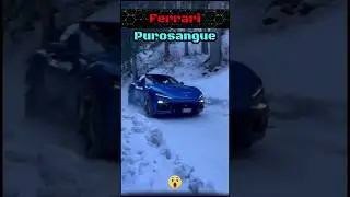 Ferrari Purosangue V12 SUV on Snow 😮 #ferrari #shorts