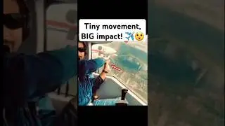 Small hand movement can change the way a plane flies? 😱✈️ Watch this crazy aerodynamics effect