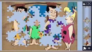 Flintstones Foursome:Fred,Barney, and their wives Wilma & Betty🎬👀👨&zwj;👩&zwj;👧🪨✨️🪄//jigsaw puzzles🧩🧩🧩//