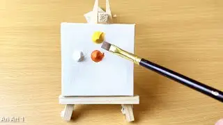 Mini Canvas ideas Acrylic Painting / Winter Landscape Painting