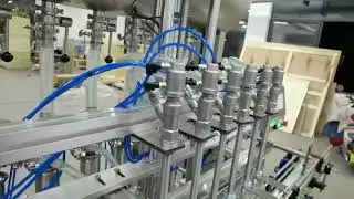Submersible 6-head paste filling machine Foam liquid filling #foamfilling #fillingmachine