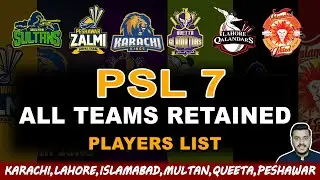 PSL 2022 retained players list released | PSL 2022 all teams 8,8 retain players list | PSL 7