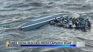 Three teens rescued from capsized boat in Vermilion Bay
