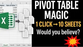 Excel Pivot Table Filter Trick &ndash; Instantly Create Separate Sheets with One Click!