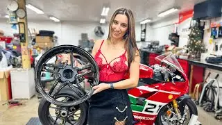 Installing $4,600 Carbon Wheels on Our Panigale V2!!!