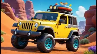 Zooming Down the Street in My Jeep | Vroom Vroom Fun Song for Kids | Drive, Explore & Sing-Along