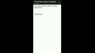 HTML5 CODING ON MOBILE || Hello world! program #htmltutorial #htmlelements #htmlbasics #viral_video