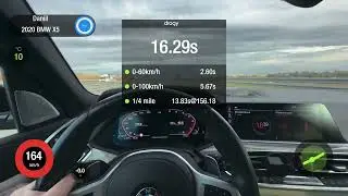 BMW x5 30d stage1 0-200 acceleration (разгон)