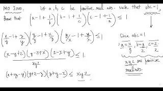 Problem 27.  IMO 2000 Inequality (AM-GM and a substitution)